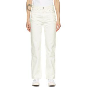 Citizens of Humanity White Daphne High-Rise Stovepipe Jeans